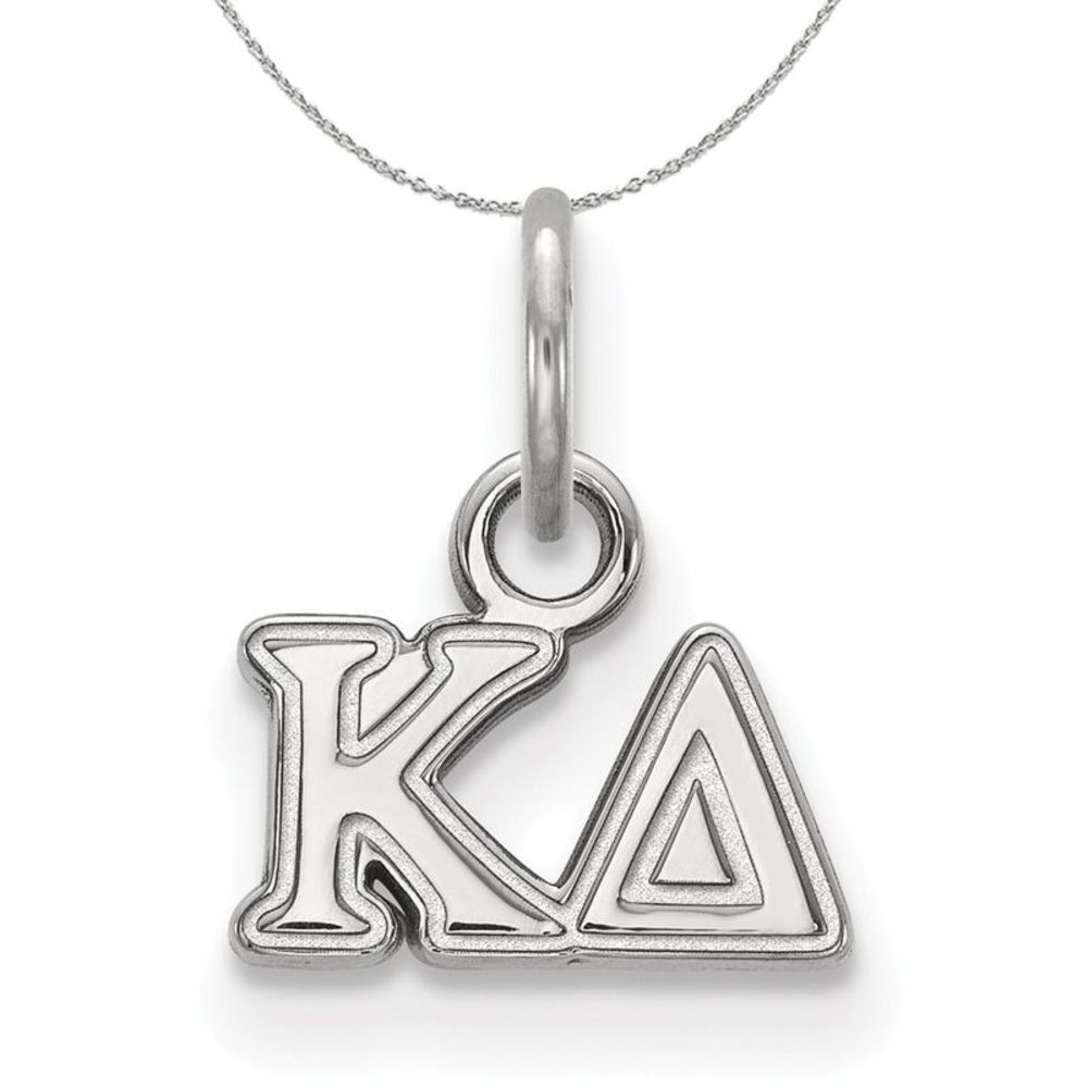 Sterling Silver Kappa Delta XS (Tiny) Greek Necklace - 18 Inch
